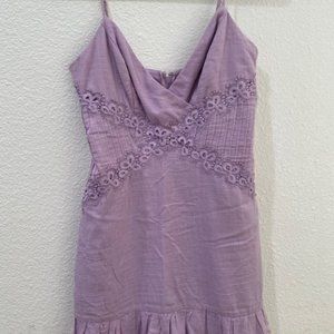 City Studio Lavender Ruffled Zip-Up Mini Dress - Size 7